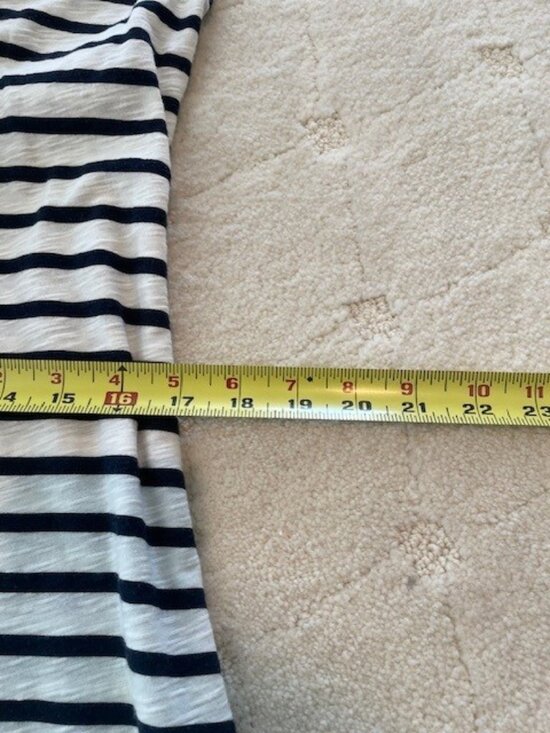 TOMMY BAHAMA Sleeveless Blue White Striped w/Tropical Print Cotton Dress MEDIUM - Picture 11 of 14